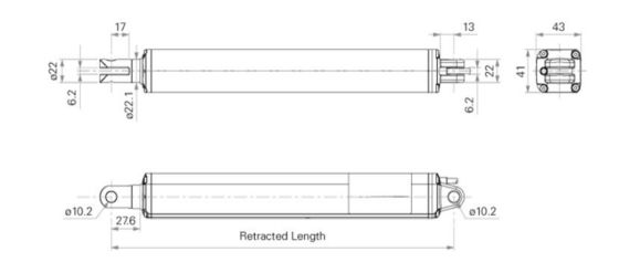 IP66 Tubular Linear Actuators 3000N for Commercial Window Natural Ventilation