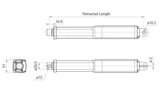 Tubular Linear Actuator IP69K 4500N High-Thrust Motor For Industrial Automation